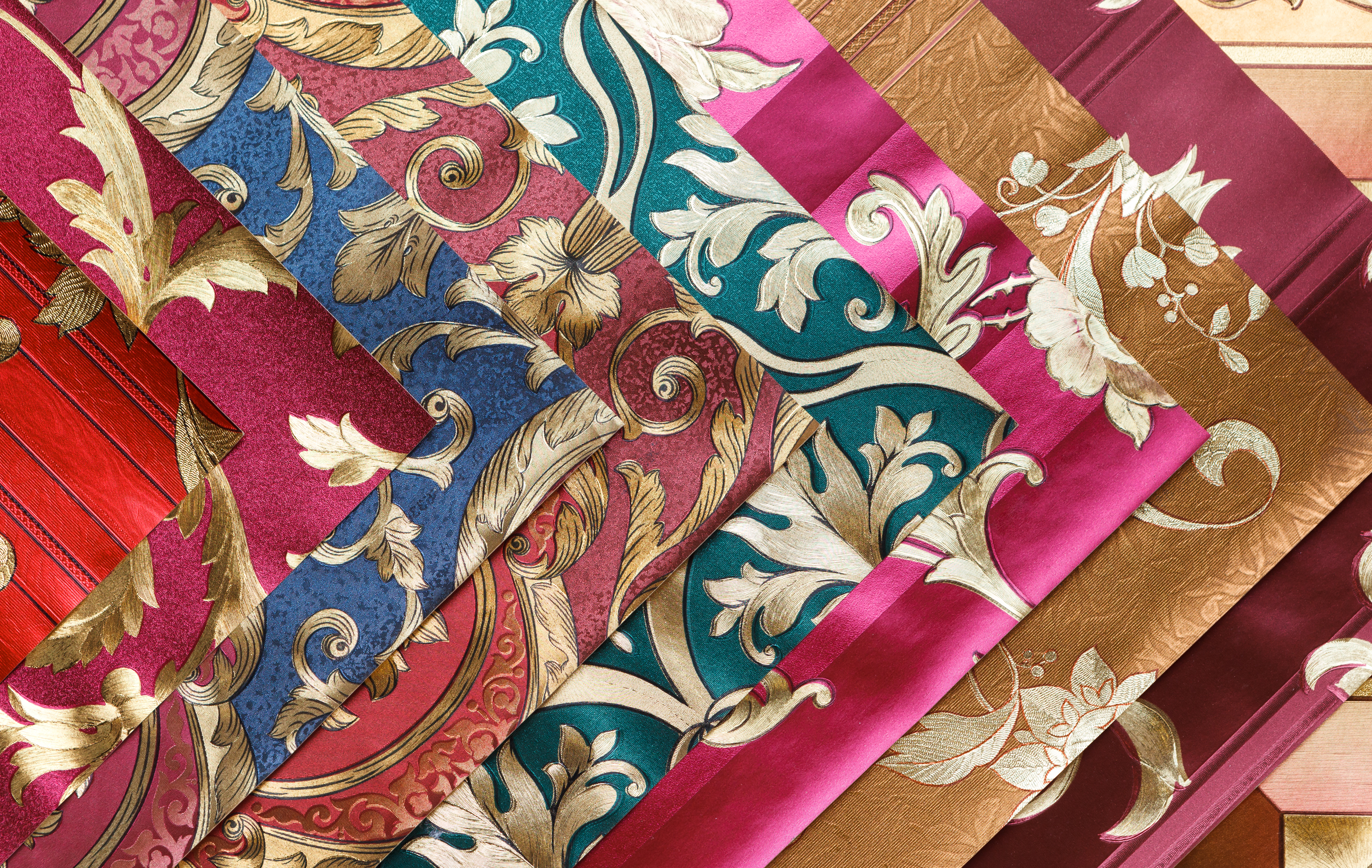 Interior wallpaper samples book for designer color selection